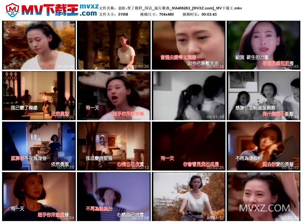 翁虹-变了模样_国语_流行歌曲_MA406263